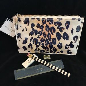 Kate Spade Leopard pencil pouch